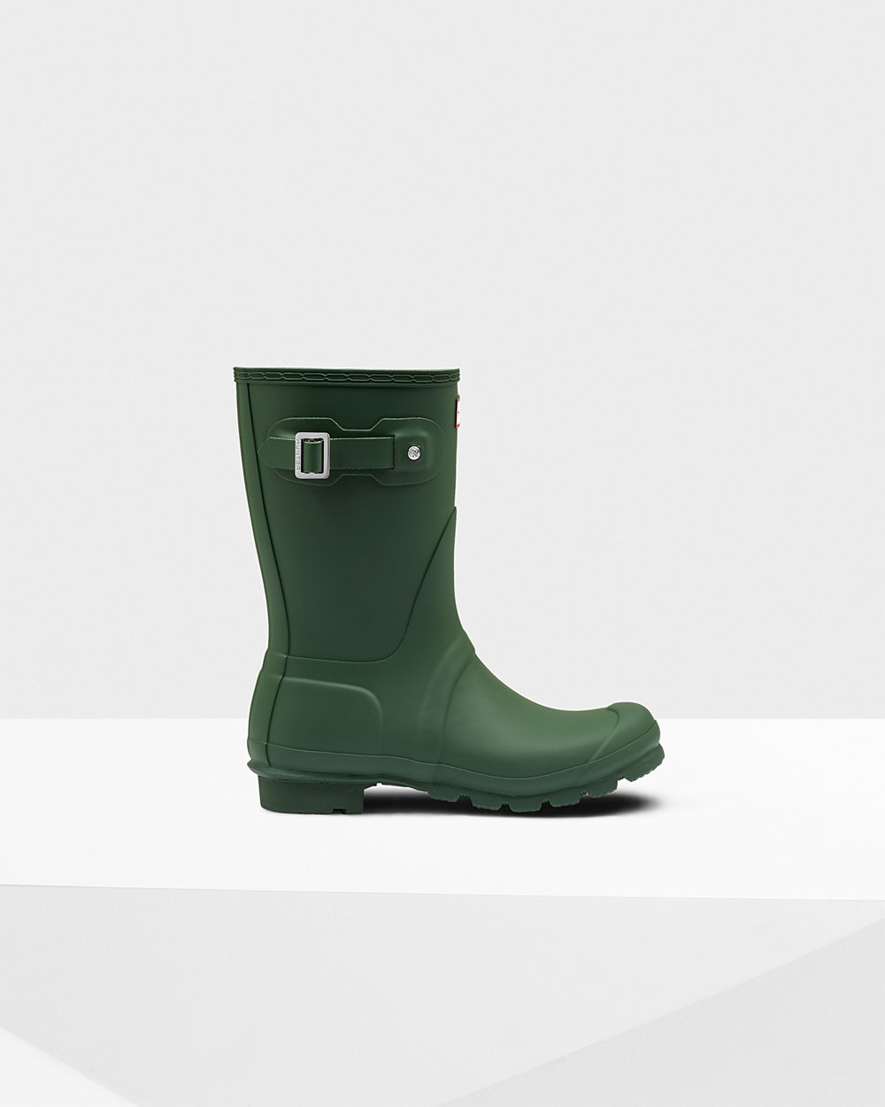 Bottes Courtes de Pluie Hunter Original Femme Vert KDZEGMP-65